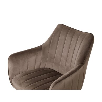 Sukama kėdė su porankiais ASTON VELVET, ruda, veliūrinė 2 Sukama kėdė su porankiais ASTON VELVET, ruda, veliūrinė 2