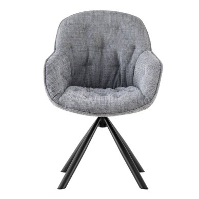 Sukama kėdė su porankiais ORION, pilka, šenilinė 1