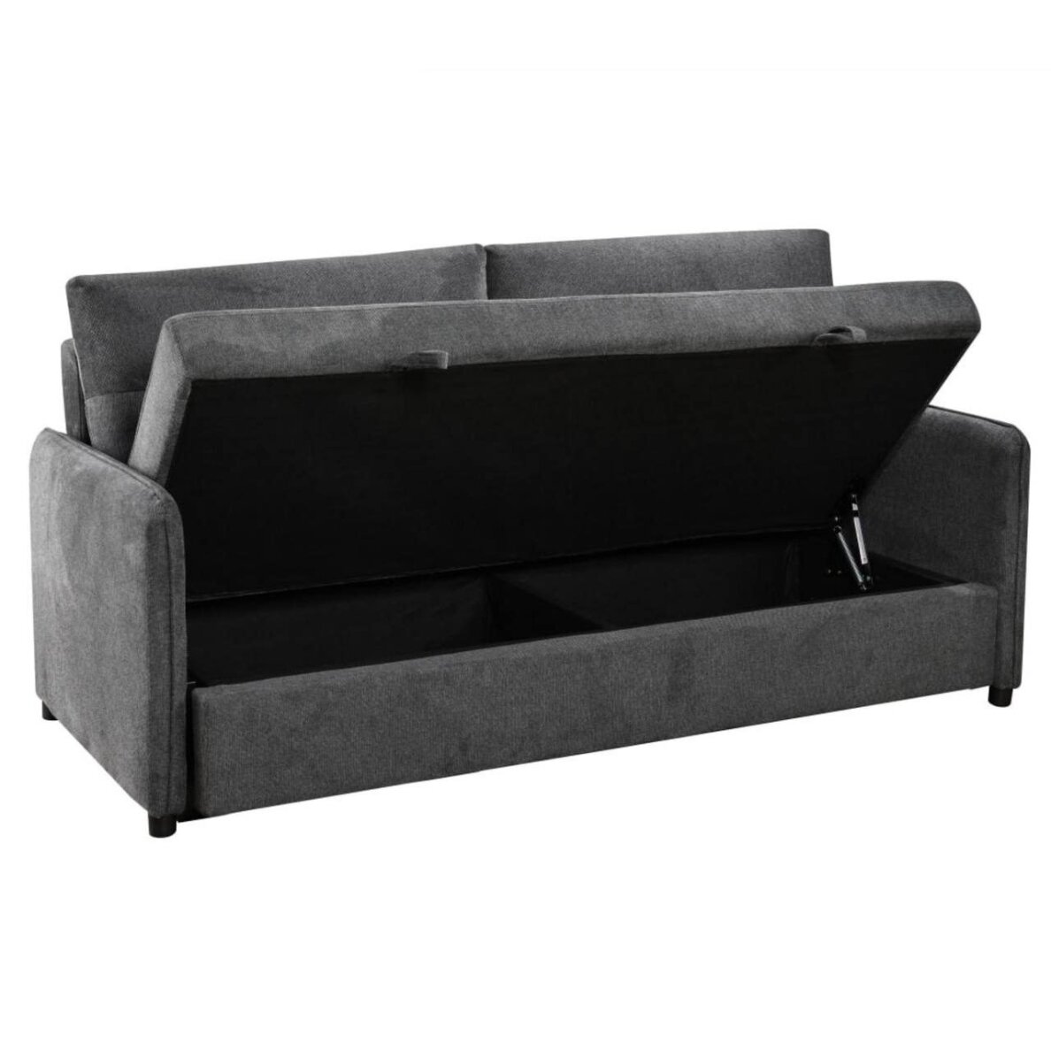 Trivietė sofa-lova GIROS, tamsiai pilka 1