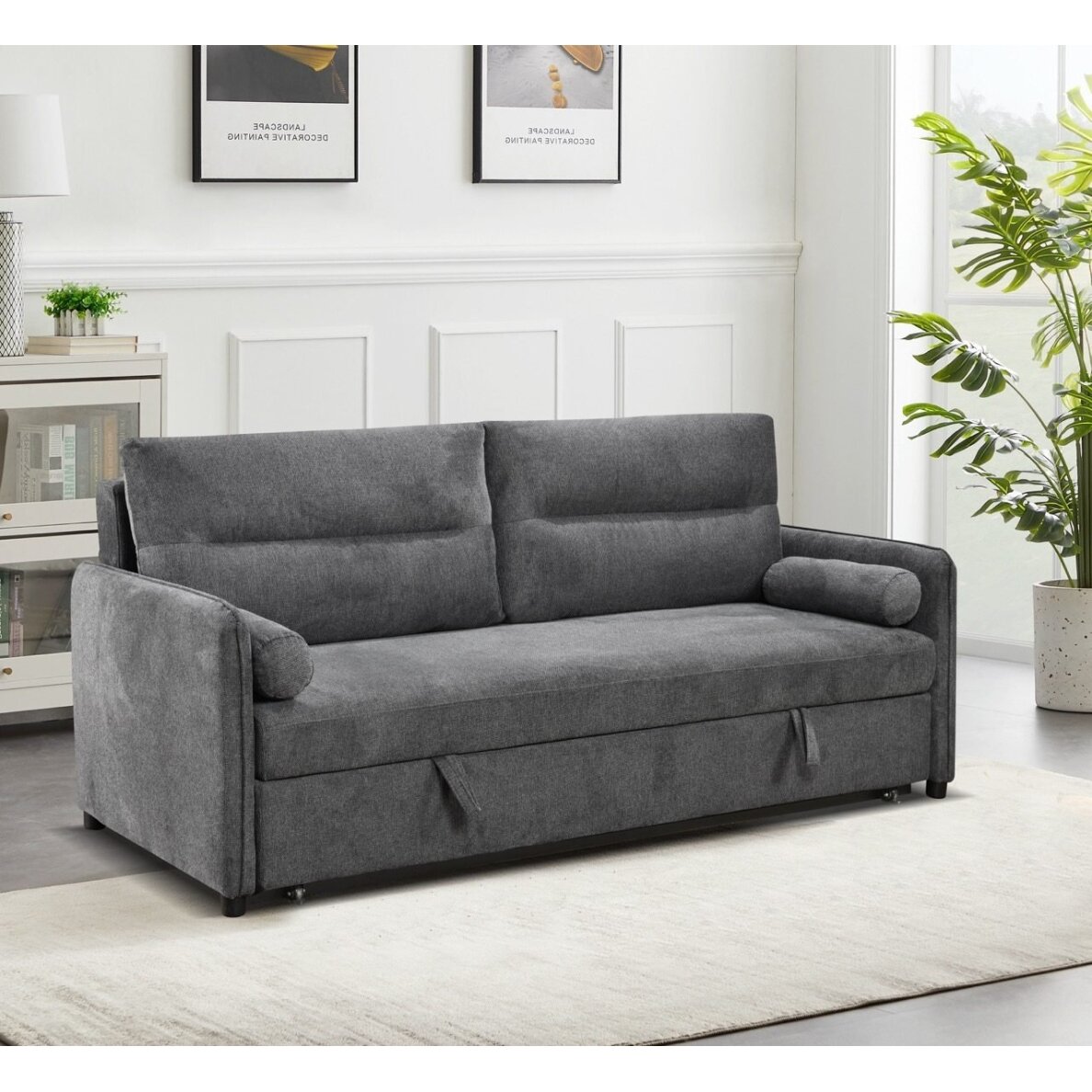 Trivietė sofa-lova GIROS, tamsiai pilka 3 Trivietė sofa-lova GIROS, tamsiai pilka 3