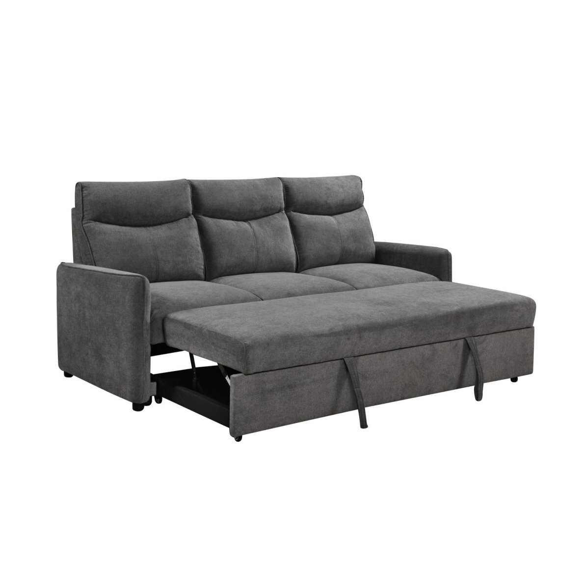 Trivietė sofa-lova LUMEN, tamsiai pilka 2 Trivietė sofa-lova LUMEN, tamsiai pilka 2