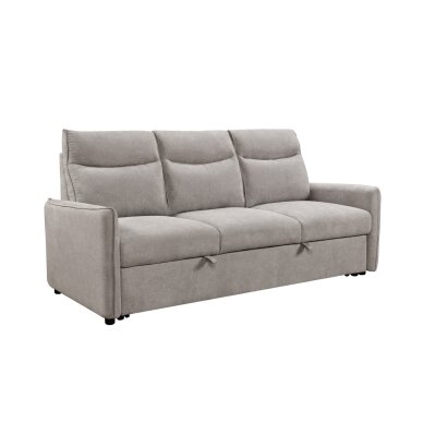 Trivietė sofa-lova LUMEN, šviesiai pilka 1 Trivietė sofa-lova LUMEN, šviesiai pilka 1