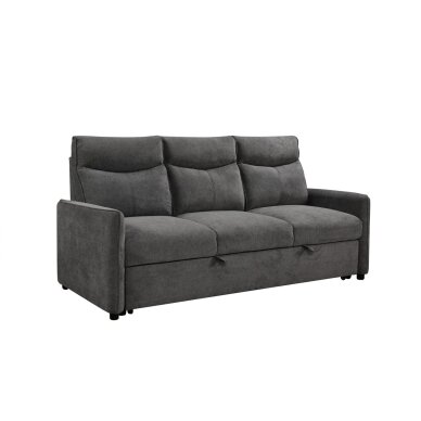 Trivietė sofa-lova LUMEN, tamsiai pilka 1 Trivietė sofa-lova LUMEN, tamsiai pilka 1