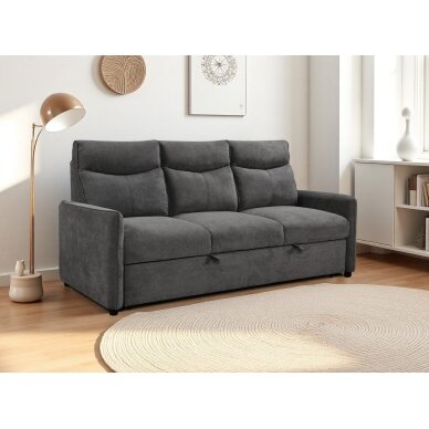 Trivietė sofa-lova LUMEN, tamsiai pilka 4 Trivietė sofa-lova LUMEN, tamsiai pilka 4