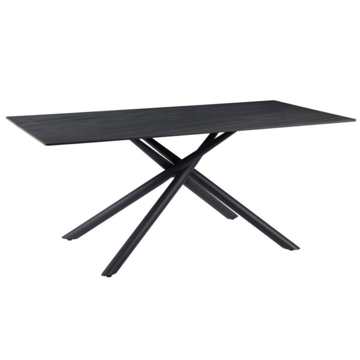 Valgomojo stalas LOTUS 180x90 cm, matinė antracito