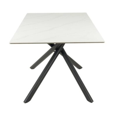 Valgomojo stalas LOTUS 180x90 cm, matinis baltas marmuras 2 Valgomojo stalas LOTUS 180x90 cm, matinis baltas marmuras 2