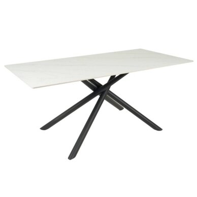 Valgomojo stalas LOTUS 180x90 cm, matinis baltas marmuras Valgomojo stalas LOTUS 180x90 cm, matinis baltas marmuras